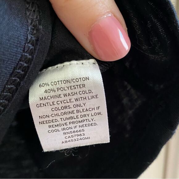 ABOUND • Black Core Crew Neck Cropped Short Sleeve Tee T-Shirt - Picture 5 of 6